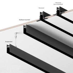 Alternative view of Parify 48v Track Rail - Recessed (7054)