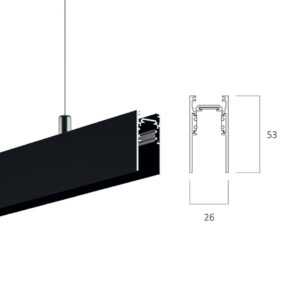 Alternative view of Parify 48v Deep Track Rail - Suspended